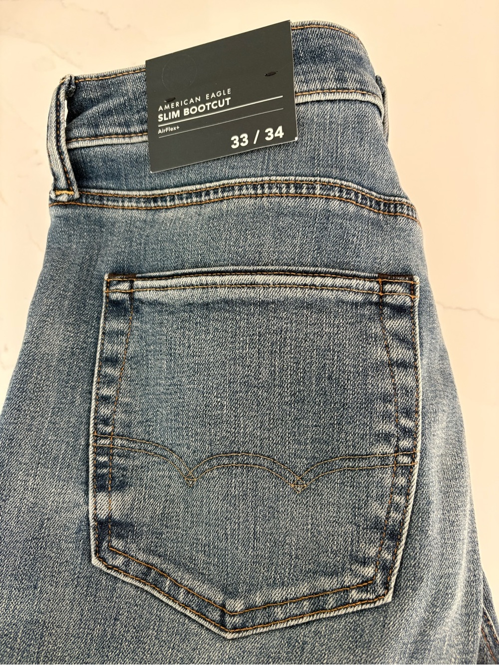 American Eagle Men's Jeans Slim Bootcut Airflex+, tinted medium